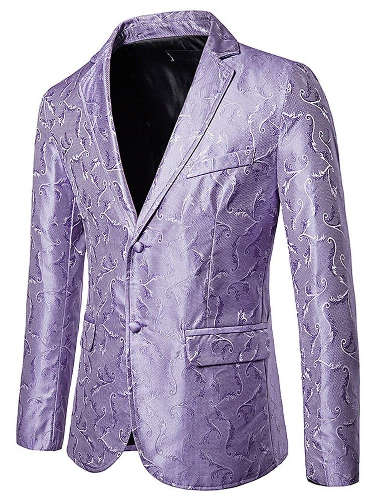 Einreihiger Herren-freizeit-blazer Mit Print