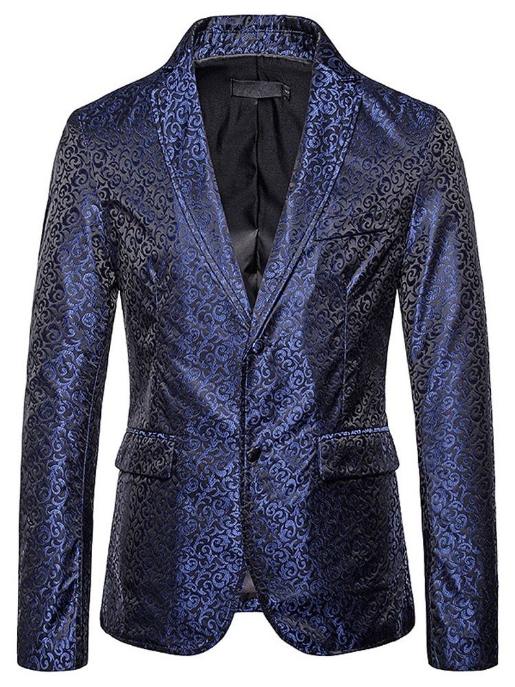 Einreihiger Loose Print Herren Freizeitblazer