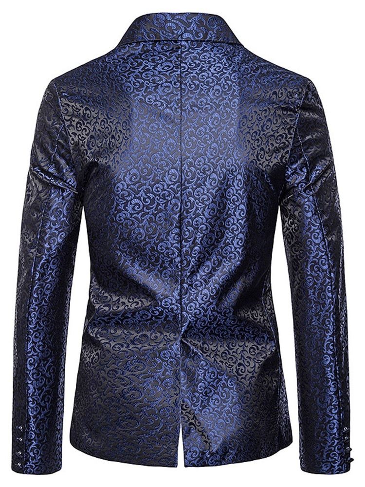 Einreihiger Loose Print Herren Freizeitblazer