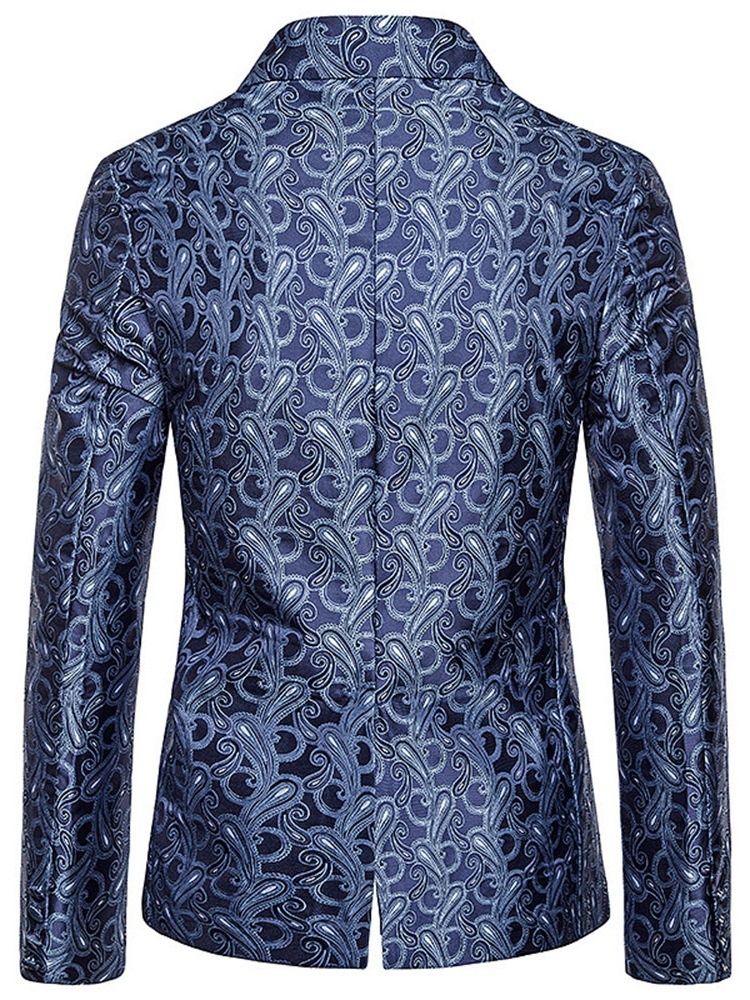 Einreihiger Print Casual Herren Freizeitblazer