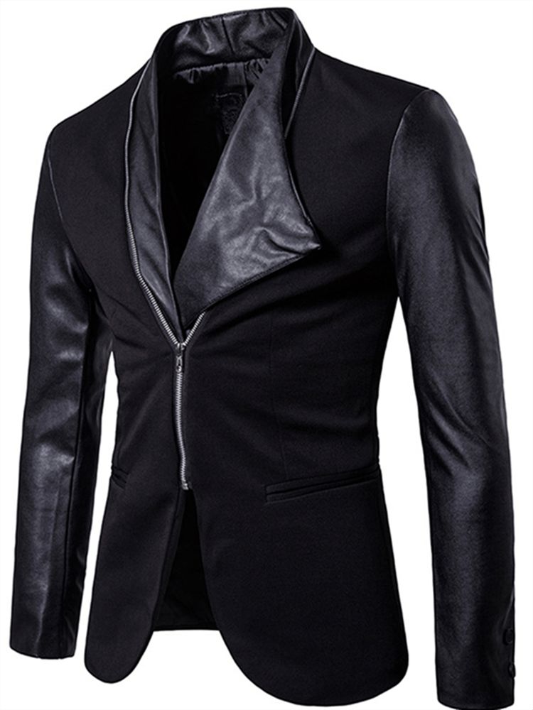 Gerader Reißverschluss Freizeit Halloween Herren Blazer