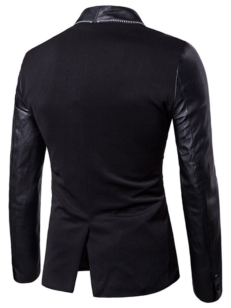 Gerader Reißverschluss Freizeit Halloween Herren Blazer