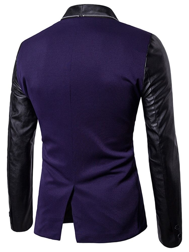 Gerader Reißverschluss Freizeit Halloween Herren Blazer