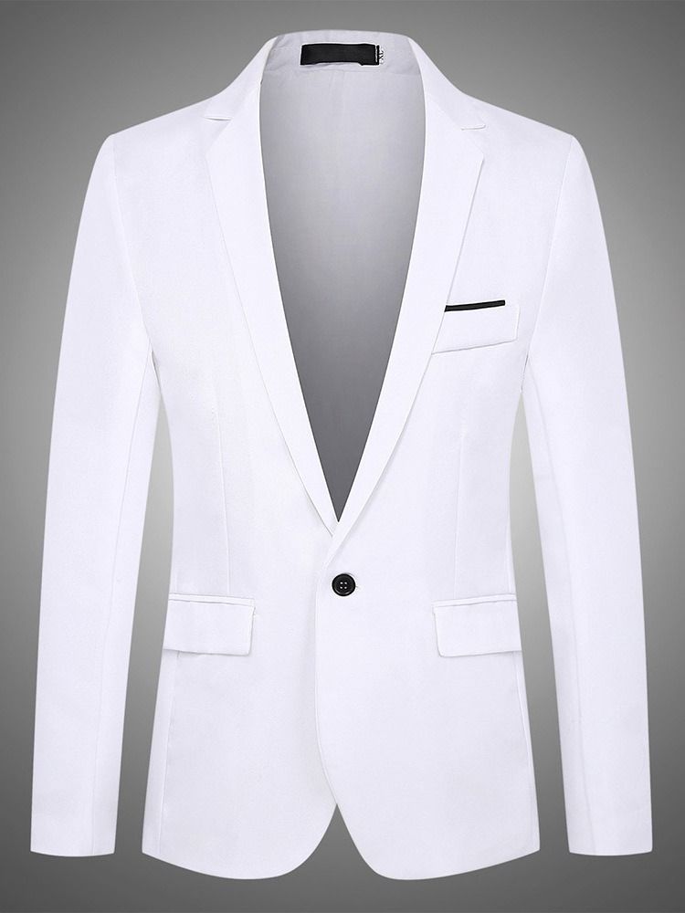 Herren-freizeit-blazer Mit Gekerbtem Revers Ol-knopf