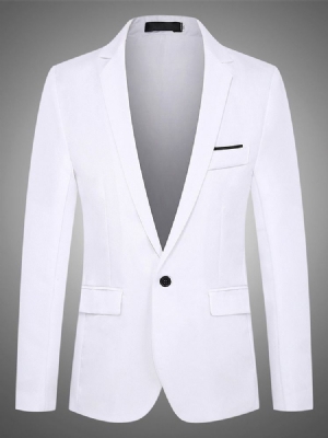 Herren-freizeit-blazer Mit Gekerbtem Revers Ol-knopf