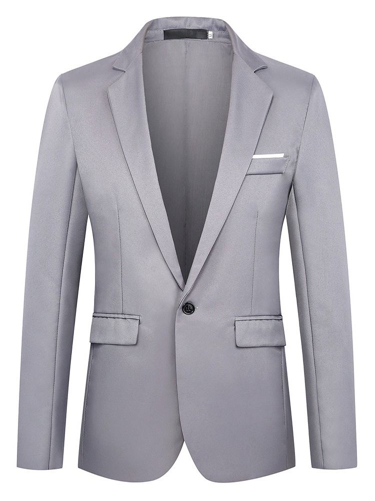 Herren-freizeit-blazer Mit Gekerbtem Revers Ol-knopf