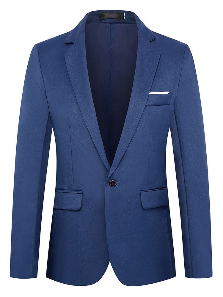 Herren-freizeit-blazer Mit Gekerbtem Revers Ol-knopf