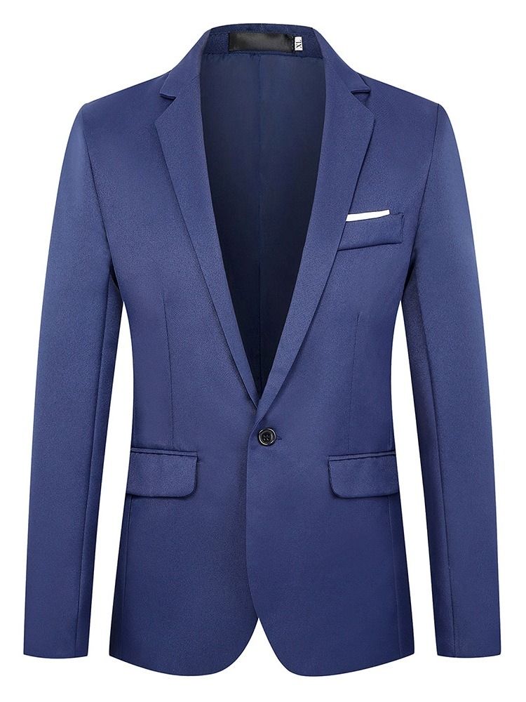 Herren-freizeit-blazer Mit Gekerbtem Revers Ol-knopf