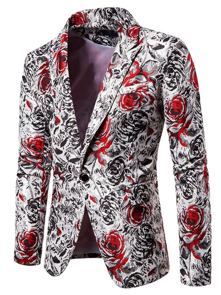 Herren Freizeit-blazer Mit Geradem Gekerbtem Revers