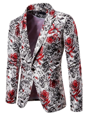 Herren Freizeit-blazer Mit Geradem Gekerbtem Revers