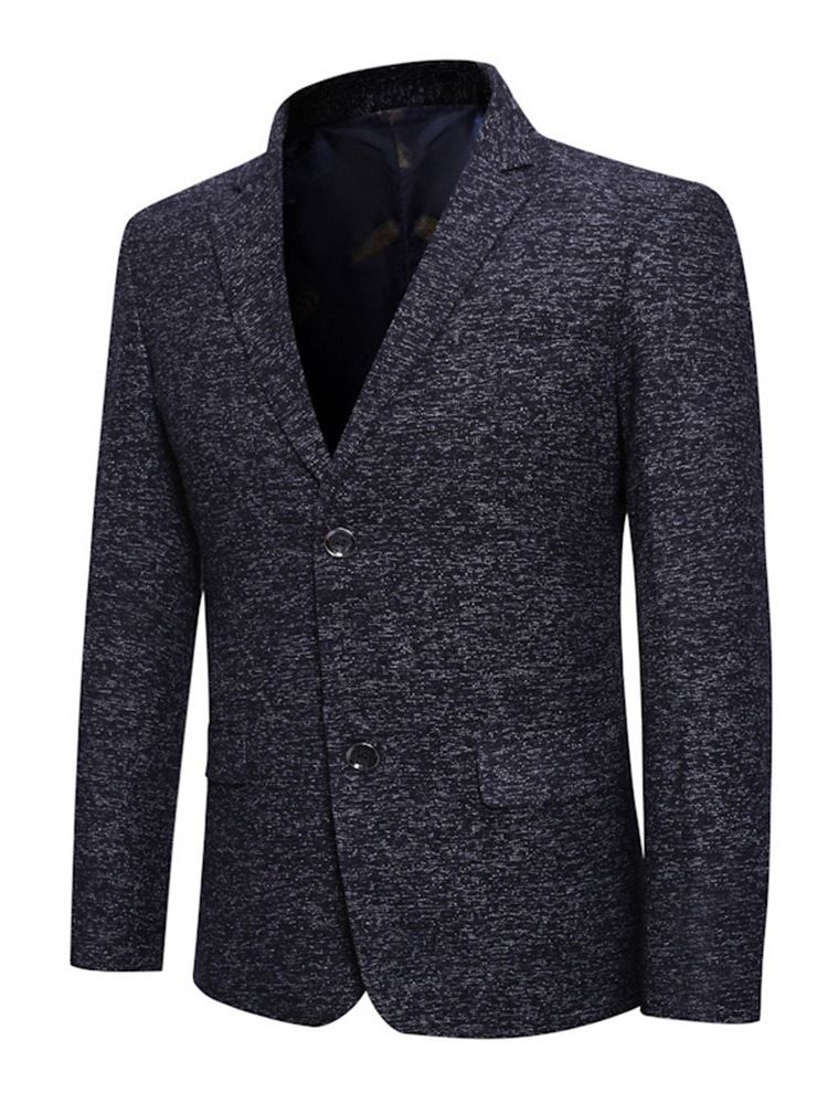 Mode Einreihiger Revers Blazer Für Herren