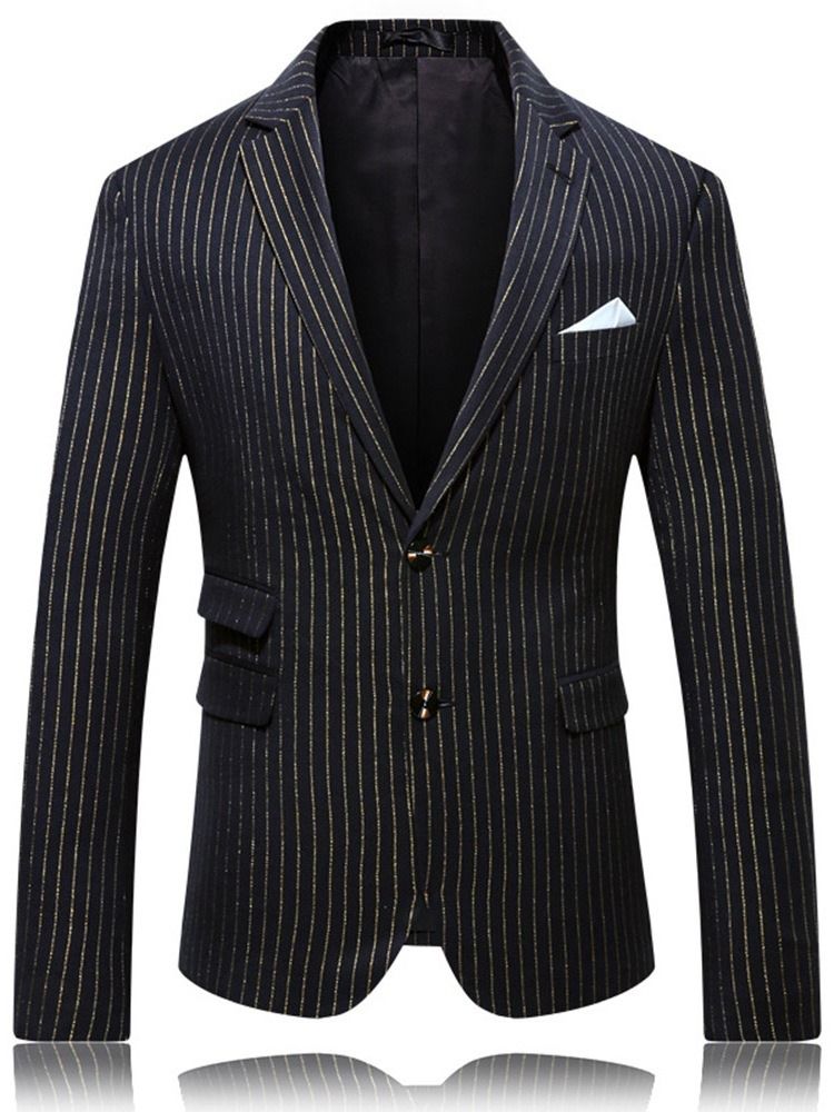 Notched Revers Slim Color Block Freizeit-blazer Für Herren