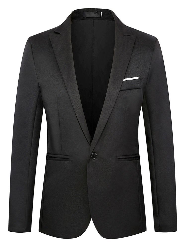 Ol Ein-knopf Revers Herren-blazer