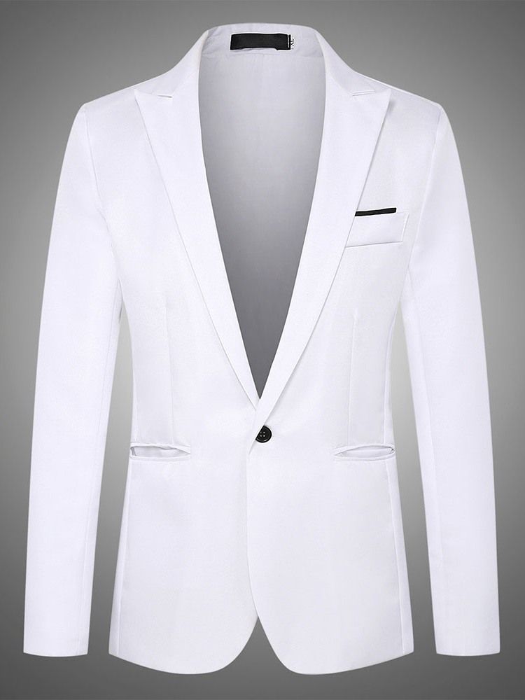 Ol Ein-knopf Revers Herren-blazer