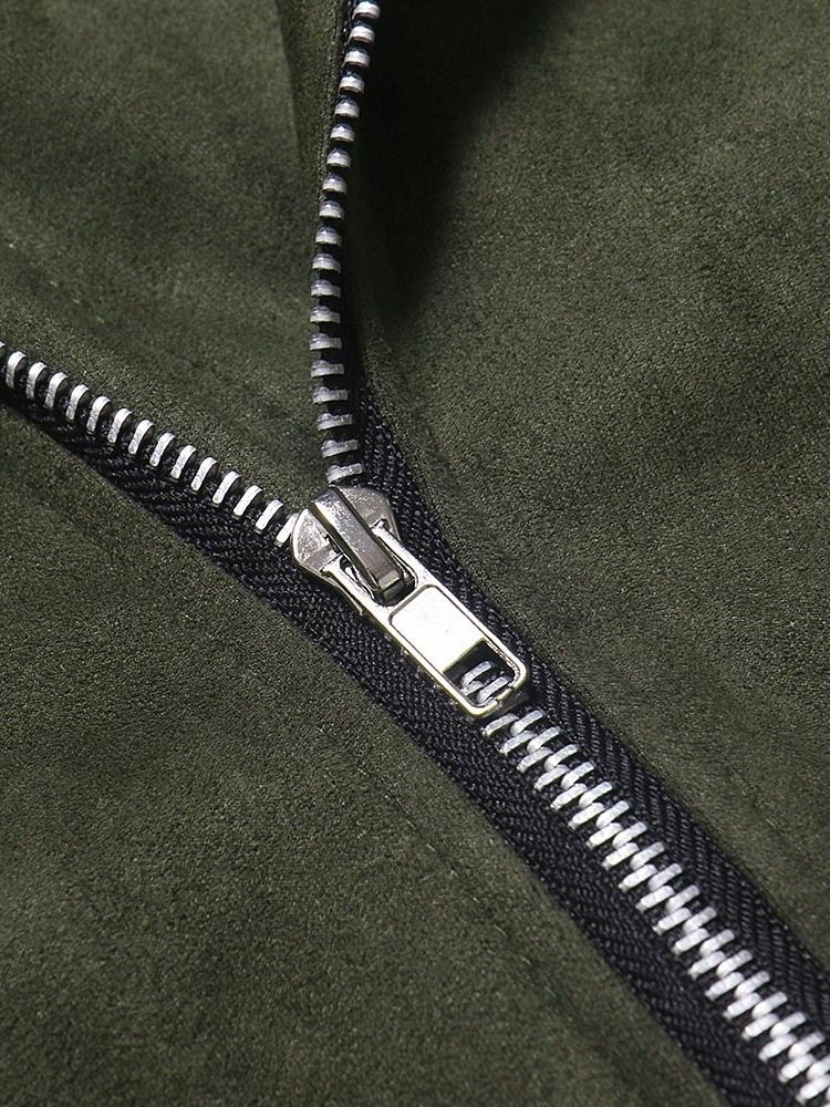 Revers Herrenjacke Mit Reißverschluss