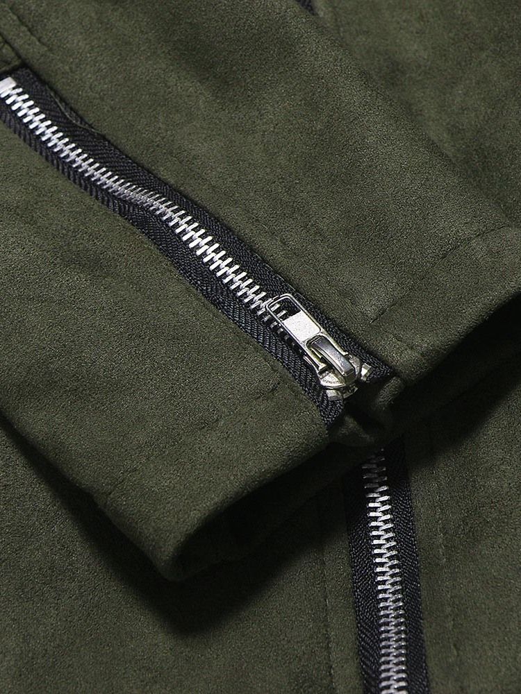 Revers Herrenjacke Mit Reißverschluss