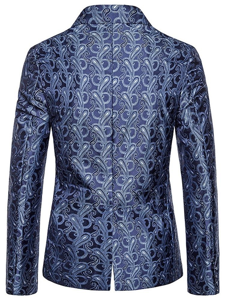 Slim Einreihiger Print Herren Freizeitblazer