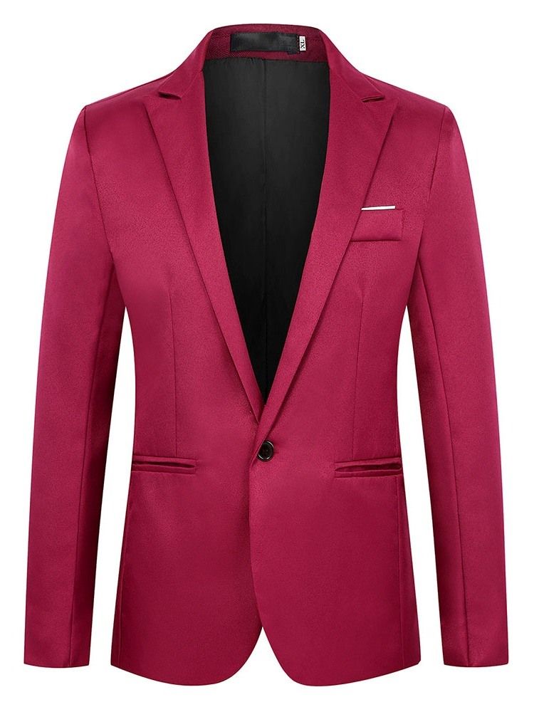 Slim Notched Revers Ein-knopf-herren-blazer