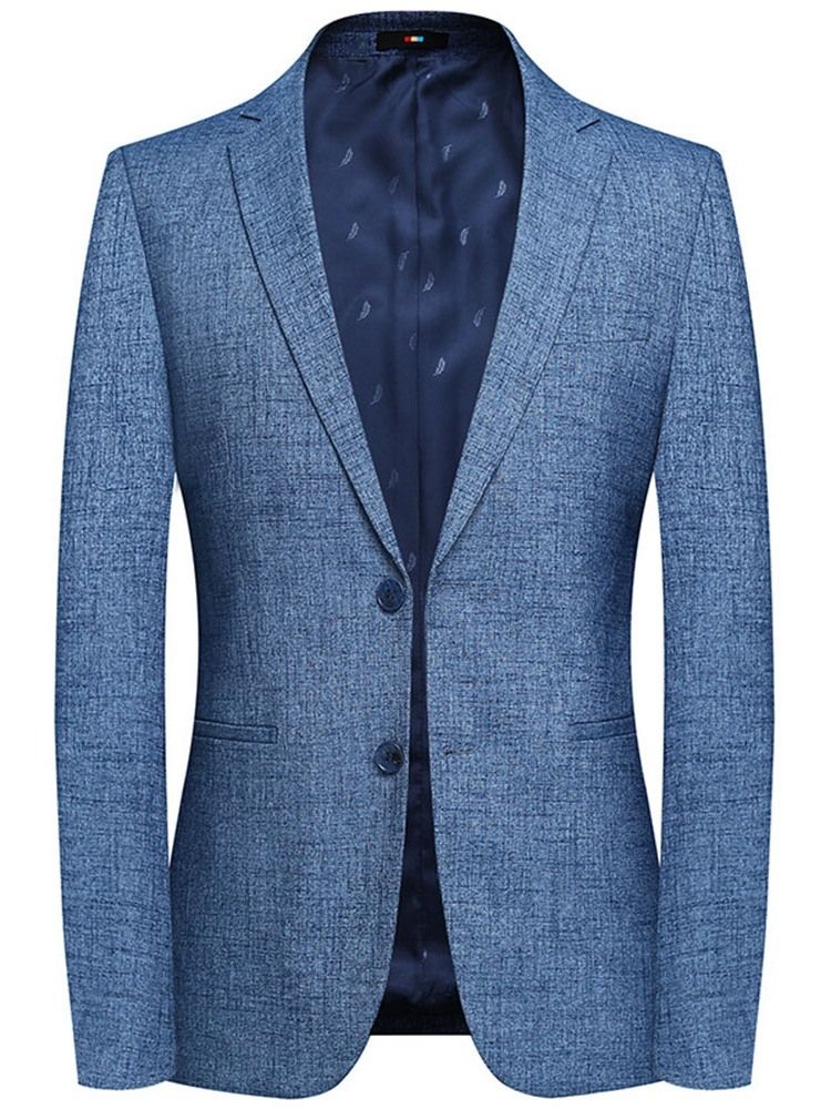 Slim Patchwork Einreihiger Herren-blazer