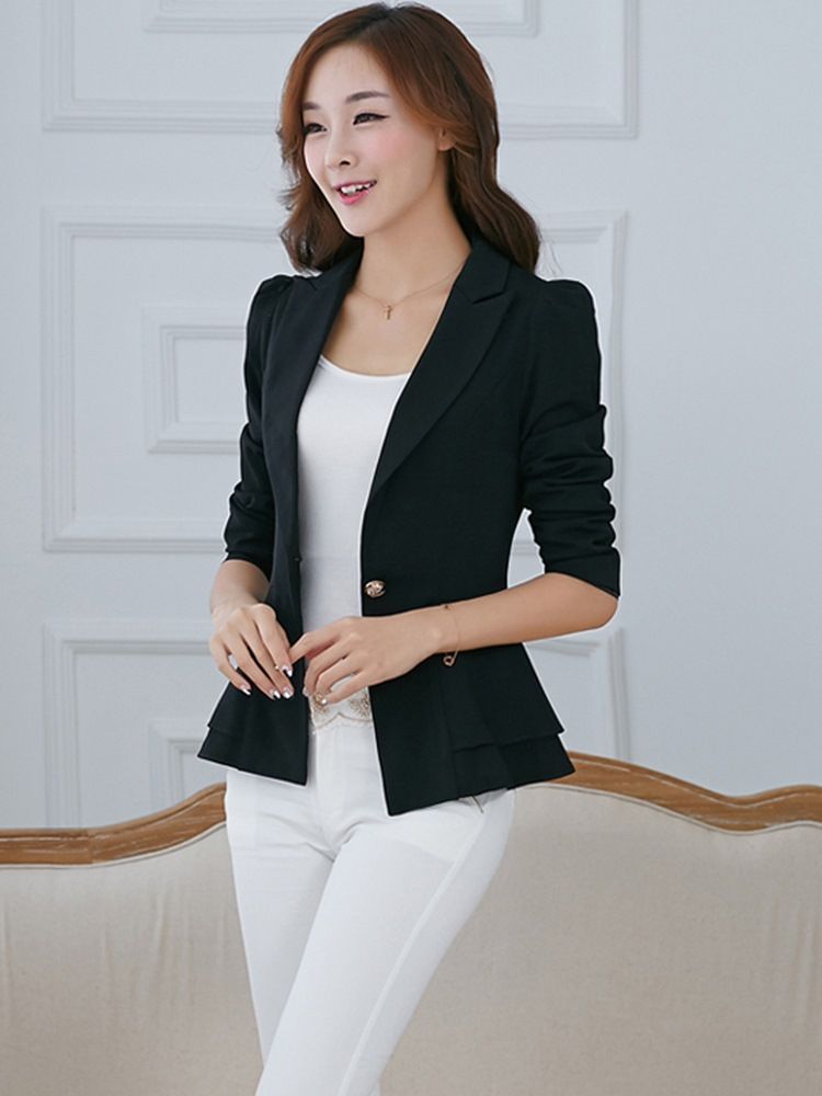 Süßer Falbala-blazer Für Damen