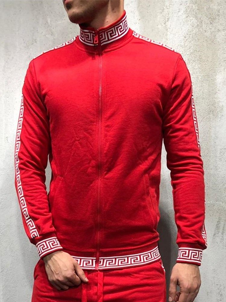 Cardigan Color Block Zipper Europäische Herren Hoodies