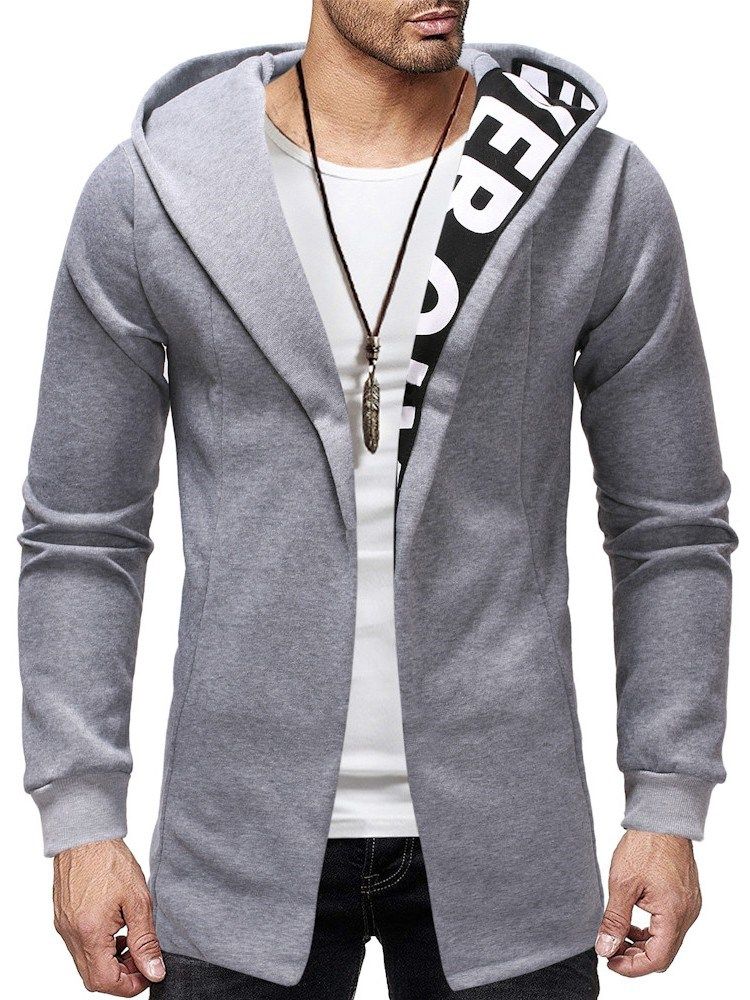 Cardigan Patchwork Dick Casual Herren Slim Hoodies