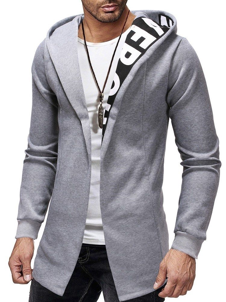 Cardigan Patchwork Dick Casual Herren Slim Hoodies