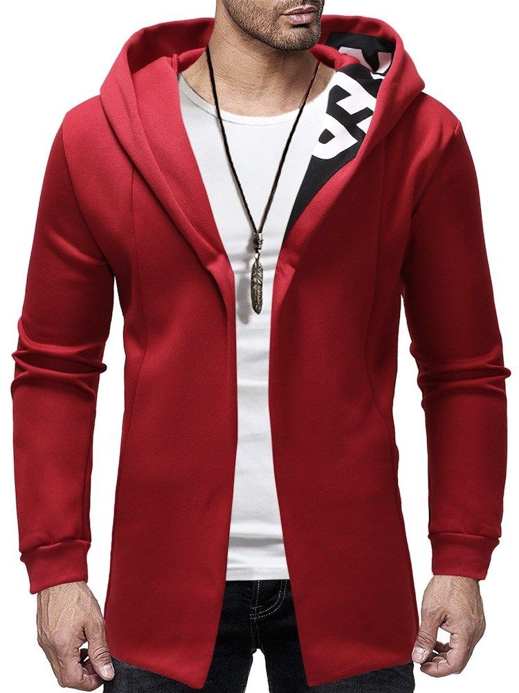 Cardigan Patchwork Dick Casual Herren Slim Hoodies