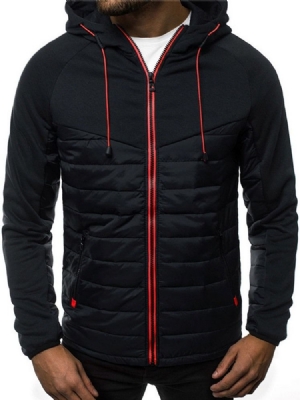 Cardigan Patchwork Slim Zipper Herren Hoodies