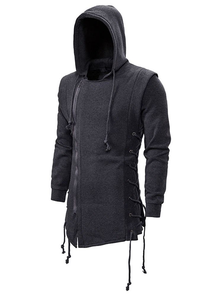 Cardigan Plain Zipper Slim Herren Hoodies