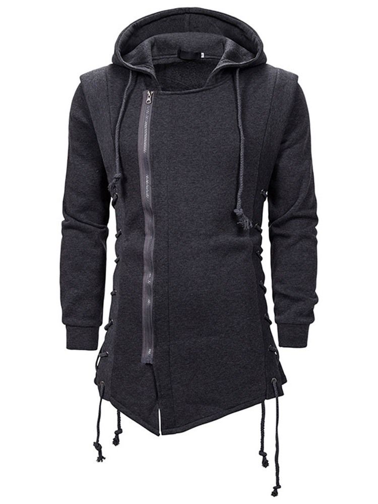 Cardigan Plain Zipper Slim Herren Hoodies