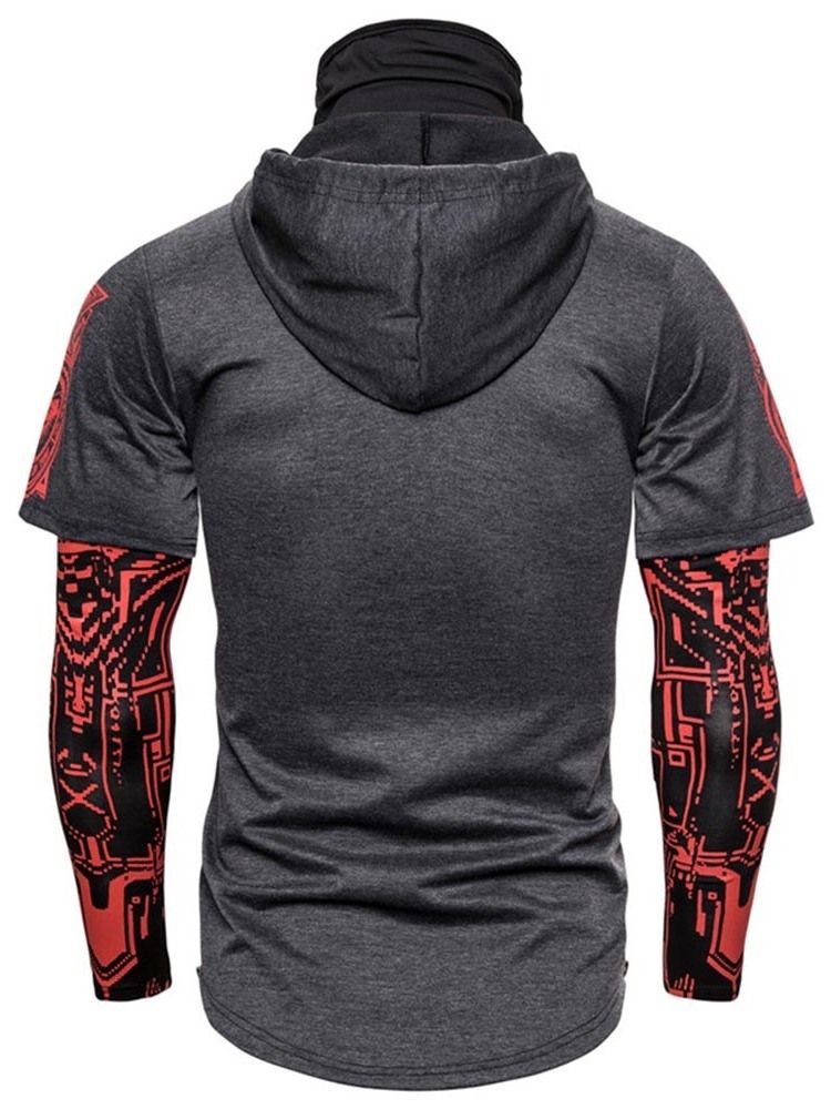 Color Block Cardigan Print Pullover Casual Herren Hoodies