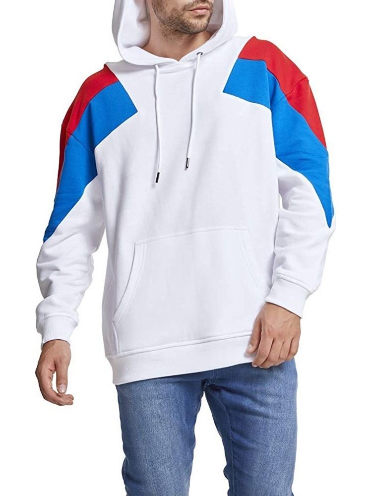 Color Block Fleece Pullover Casual Herren Hoodies Hoodie