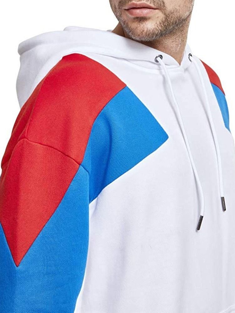 Color Block Fleece Pullover Casual Herren Hoodies Hoodie