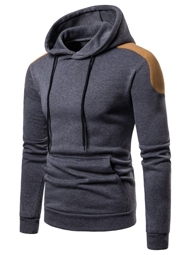 Color Block Patchwork Pullover Herbst Pullover Herren Hoodies