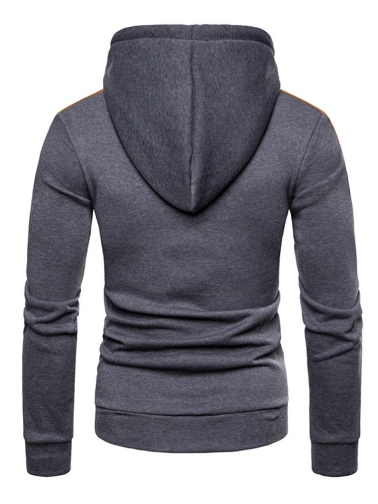 Color Block Patchwork Pullover Herbst Pullover Herren Hoodies