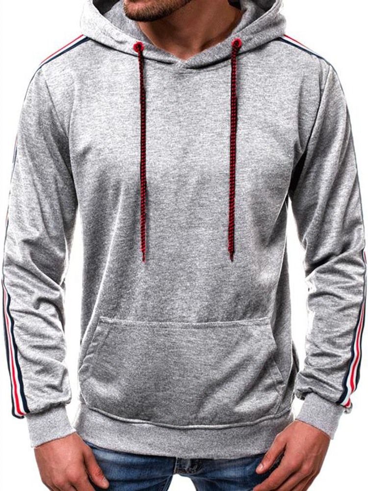 Color Block Pocket Loose Herren Hoodies