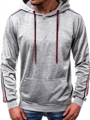 Color Block Pocket Loose Herren Hoodies