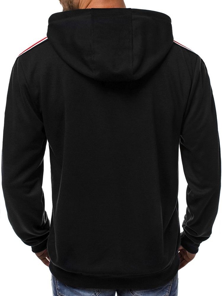 Color Block Pocket Loose Herren Hoodies