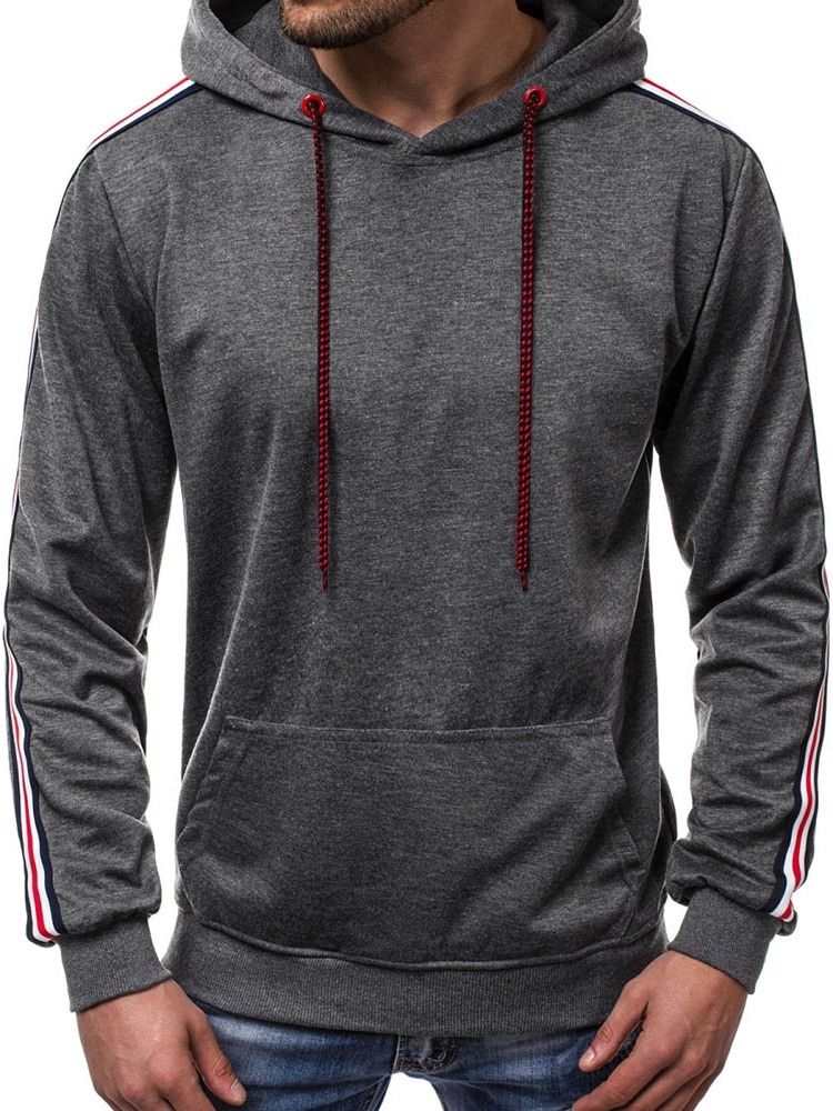 Color Block Pocket Loose Herren Hoodies