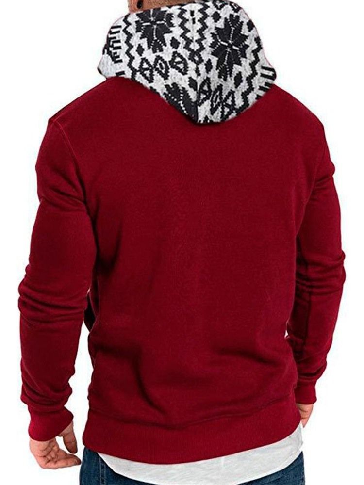 Color Block Pullover Dicke Lose Herren Hoodies