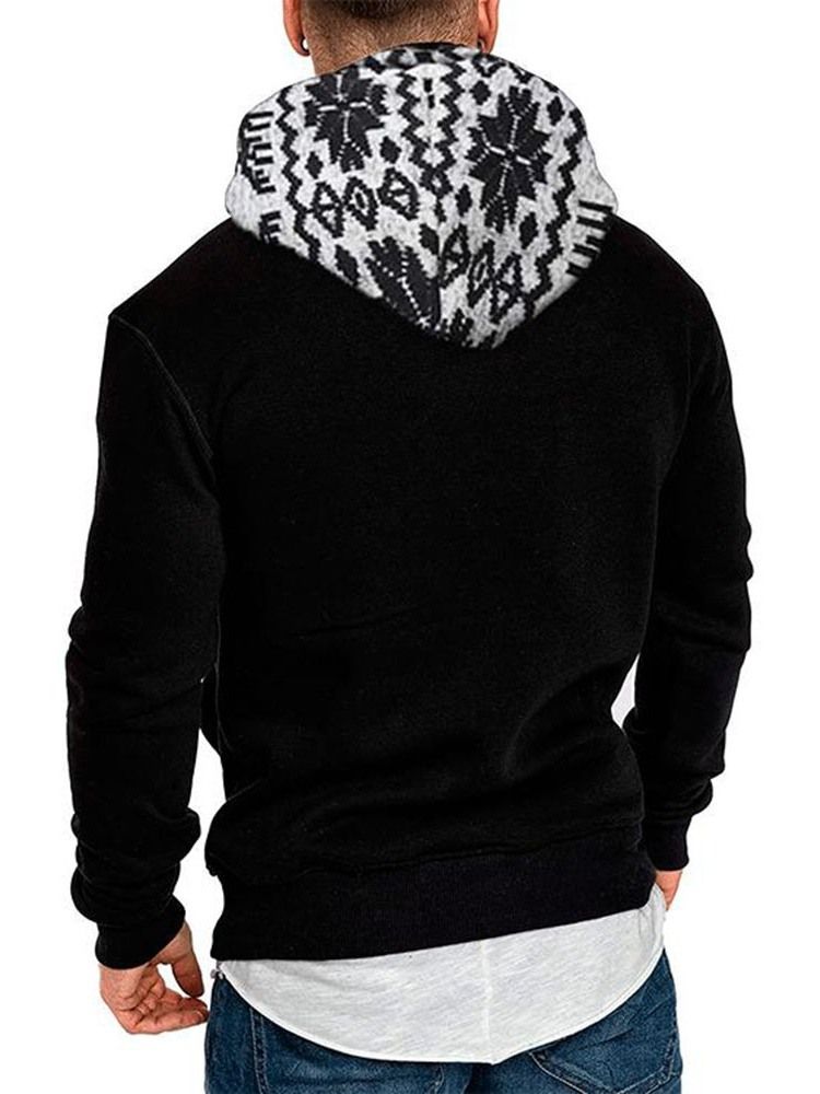 Color Block Pullover Dicke Lose Herren Hoodies