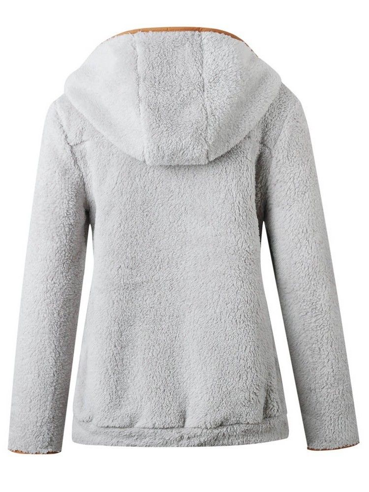 Color Block Regular Winter Langarm Damen Hoodie