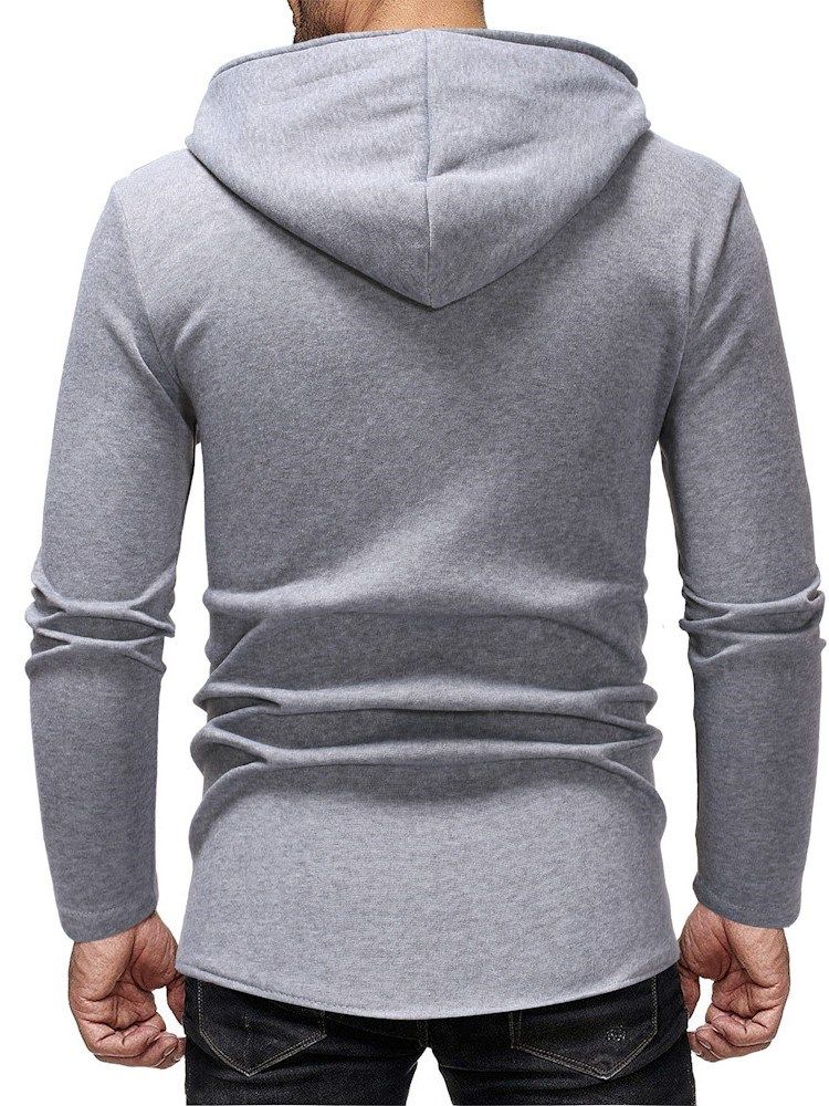 Color Block Zipper Cardigan Casual Herren Slim Hoodies