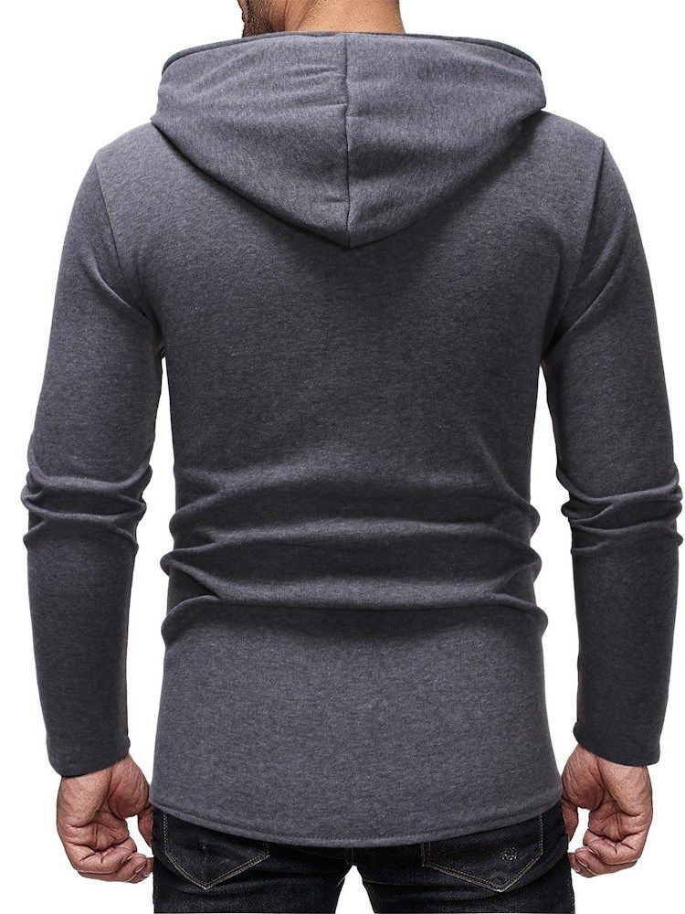 Color Block Zipper Cardigan Casual Herren Slim Hoodies