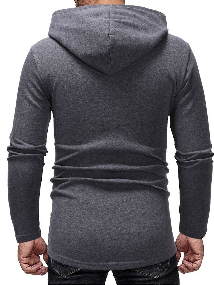 Color Block Zipper Dick Slim Herren Hoodies Hoodie