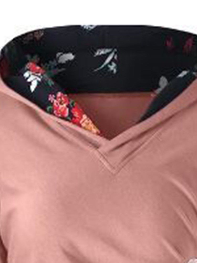 Damen-blumen-farbblock-druck Lässiger Cooler Hoodie