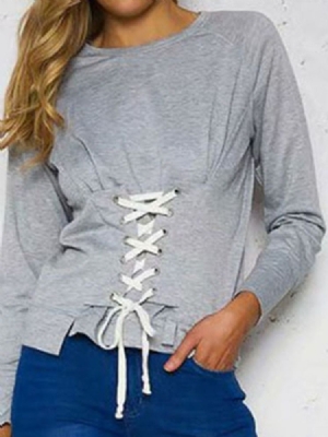 Damen-kapuzenpullover Mit Normalem Normalem Neun-punkte-muster