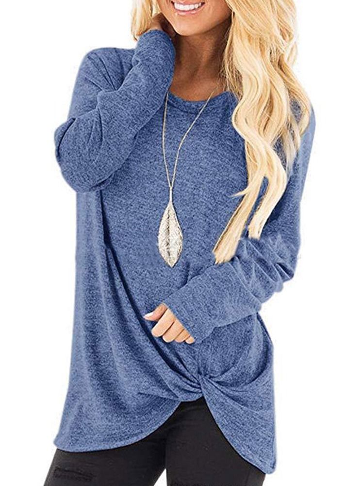 Damen Lässiger Mittellanger Asymmetrischer Plissierter Cooler Hoodie