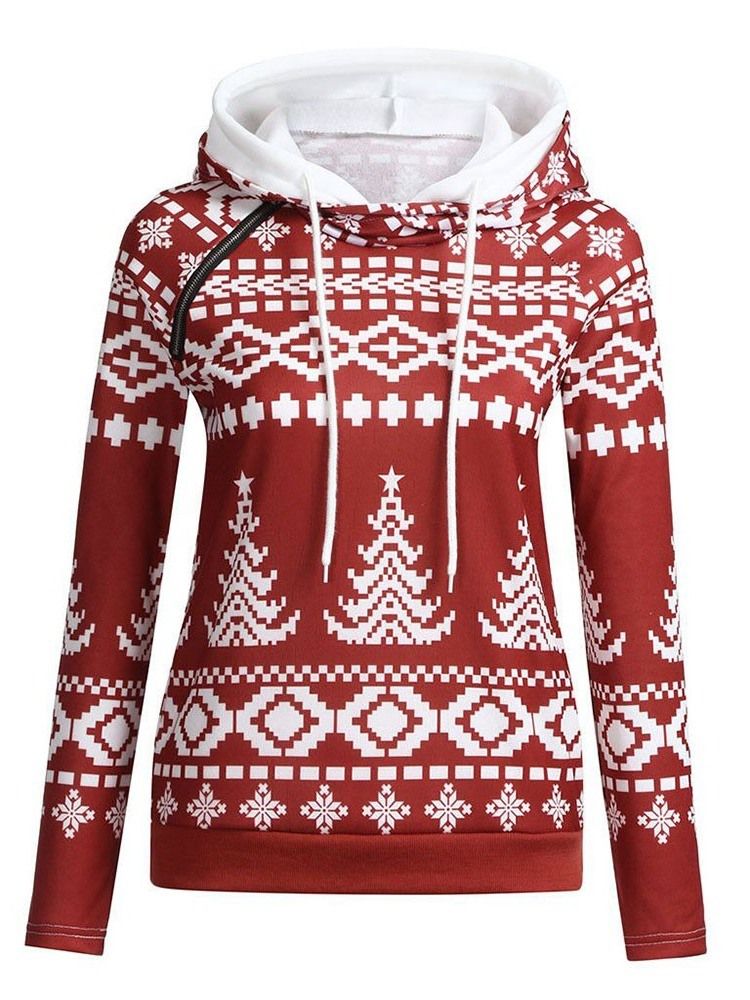 Damen Raglanärmel Print Standard Kapuzen-hoodie